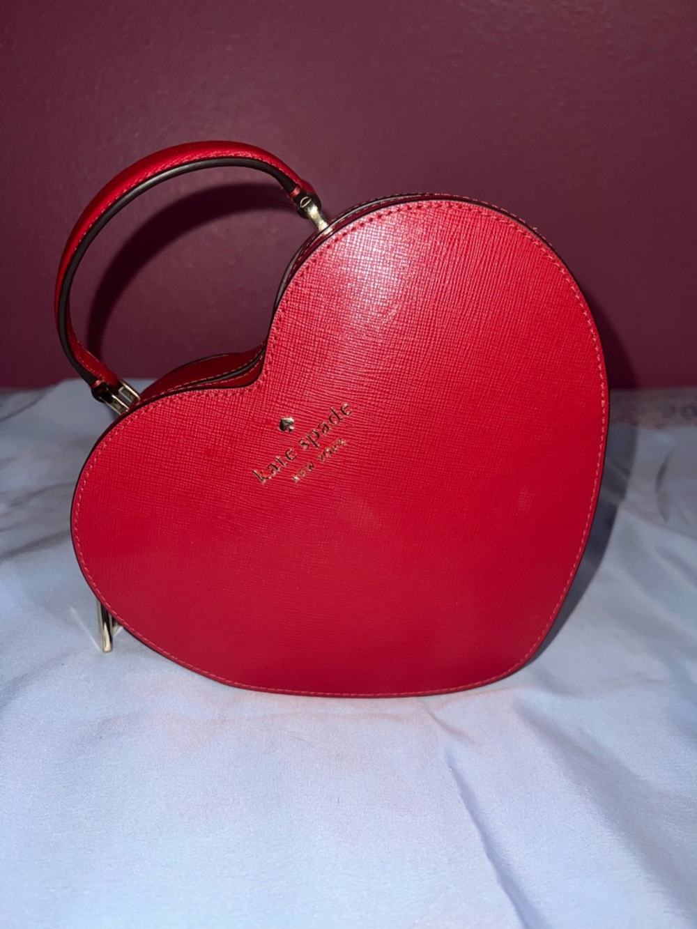kate spade Red Heart-Shaped Mini Top-Handle Bag